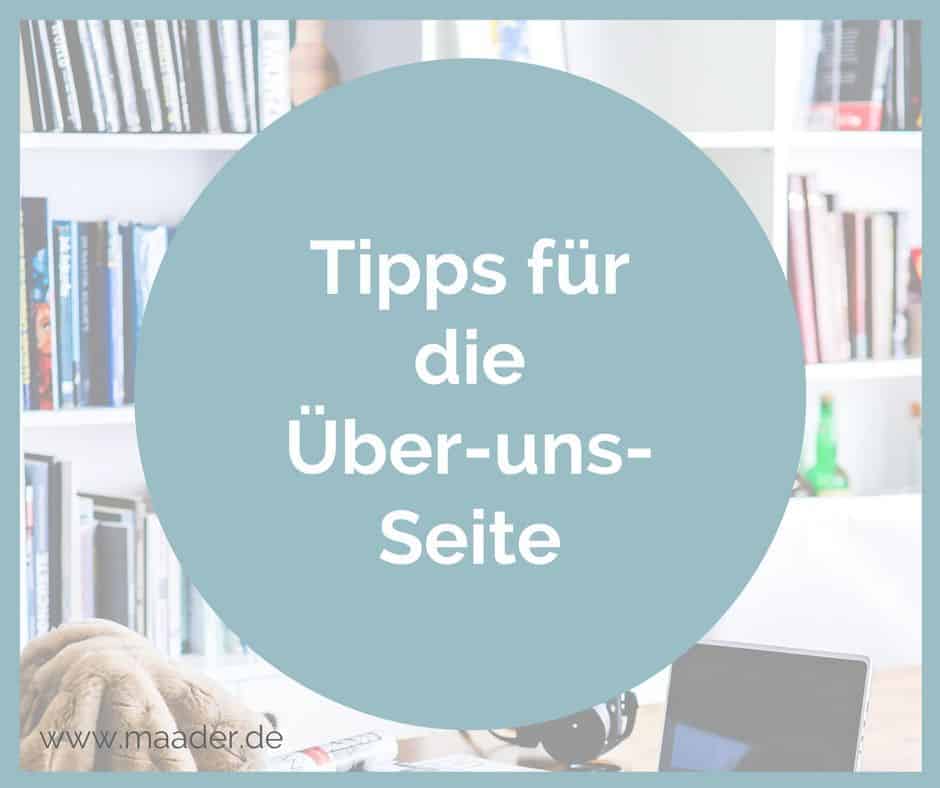 Blogartikel Titelbild - Die Über-uns-Seite schreiben - meine Tipps